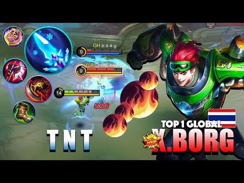 X.Borg Fire Missile Everywhere! Burning Enemies | Top 1 Global X.Borg Gameplay By T N T | MLBB