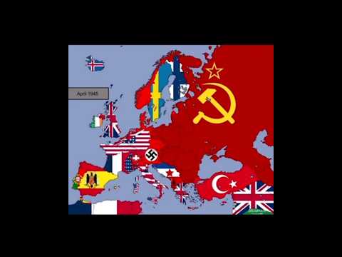 Europe Flags July 1936 - March 1947 Reversed
