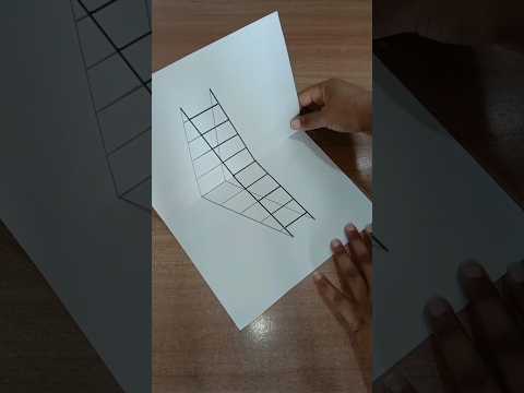 3D Ladder drawing| 3d ladder ideas #shorts #youtubeshorts #3d #illusion #drawing