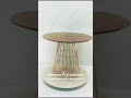 Copper Metal Frame Wooden Round Dining Table Coffee Table Simos Furniture
