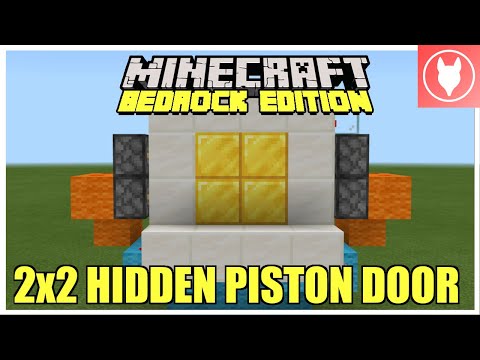 Rogue Fox - Minecraft Bedrock - 2x2 Hidden Piston Door (Jeb Door) Tutorial ( Xbox/ MCPE/ Windows 10/ Switch)