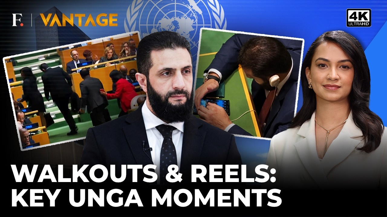 UNGA: Macron Blasts Trump on Gaza; Syria President Watches Reel | Vantage on Firstpost | 4K