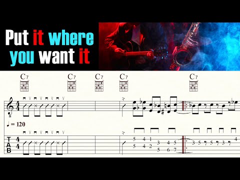 PUT IT WHERE YOU WANT IT | THE CRUSADERS | Acoustic Guitar Lesson | Tutorial | TAB & Sheet Music