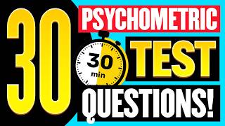 30 PSYCHOMETRIC TEST QUESTIONS & ANSWERS! (WITH EXPLAINED SOLUTIONS!) PASS WITH 100%!