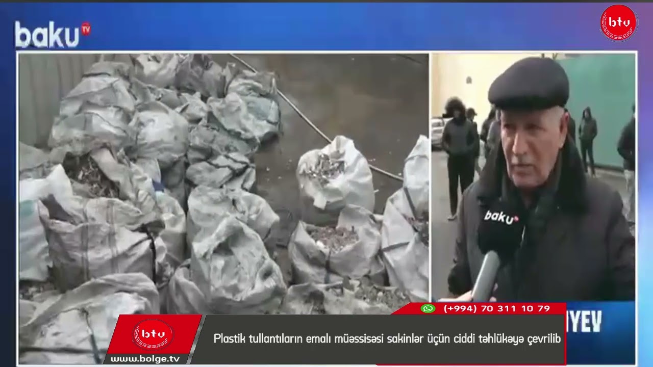 Plastik tullantıların emalı müəssisəsi sakinlər üçün ciddi təhlükəyə çevrilib