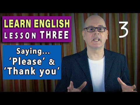 Learn English  LESSON 3 / Saying 'PLEASE' and 'THANK YOU'