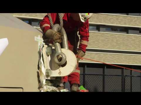 Plaatsing van de deeltjesversneller (cyclotron) in het UMCG Protonen Therapie Centrum