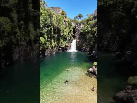 A Cachoeira Rei do Prata  Chapada dos Veadeiros, Complexo do Prata em Cavalcante Goias #brasil