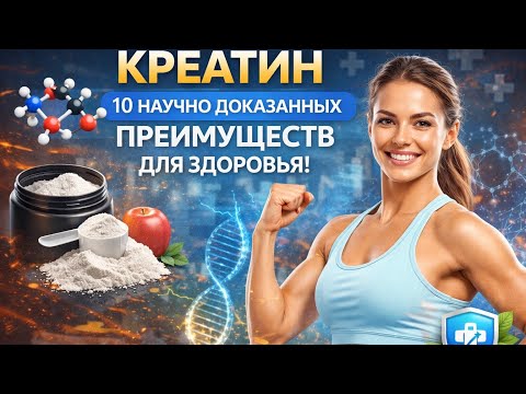 КРЕАТИН - 10 научно доказанных преимуществ для здоровья, энергии и мозга, а не только для фитнеса!