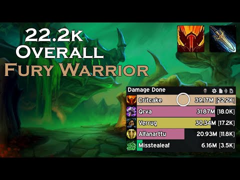 PF +26 | 22.2k Overall DPS | Kyrian Fury Warrior