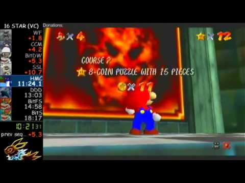 Mario 64 Speedrun -16 Star 17:49