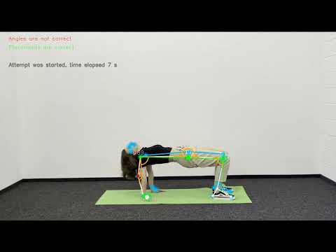 Abto Software: Camera-based markerless motion analysis - reverse plank bridge