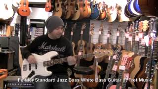 Video thumbnail for Fender Standard Jazz Bass White Bass Guitar at Fret Music by FretMusicSouthampton