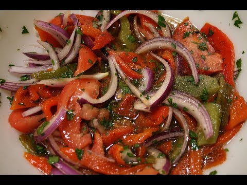 Food Cravings - How To Make Romanian Style Roasted Pepper Salad - Salata de Ardei Copti(Cooking)DIY
