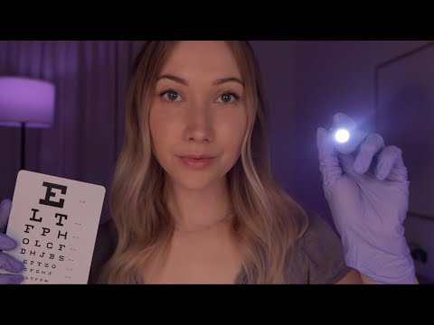 ASMR Late Night Eye Exam | Let Me Just Check Your Eyes…(Before You Sleep) 💤