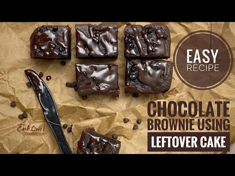 The Best Chocolate Brownie Recipe Using Leftover Cake Without Oven| Leftover Cake Recipe |Cook Quick