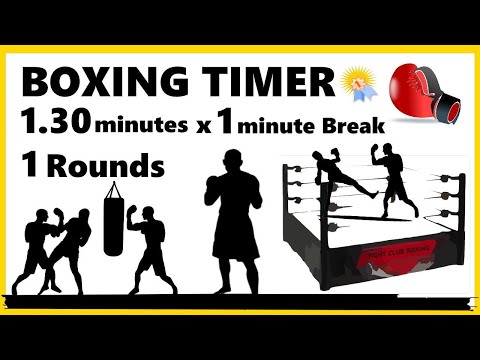 🥊Boxing round Timer 1 30 minutes x 1 min - 1 round - Temporizador de Boxeo online