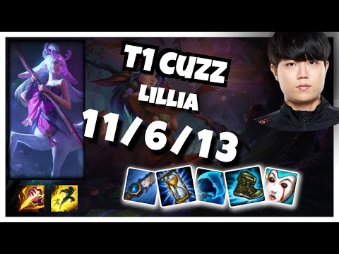 T1 Cuzz Lillia JUNGLE (11/6/13) vs EVELYNN Gameplay Replay - Patch 10.18