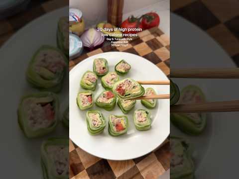 DAY 5: TUNACADO STYLE CUCUMBER ROLL 🥒 Day 5 of 30 high protein, low calorie recipes. #cooking