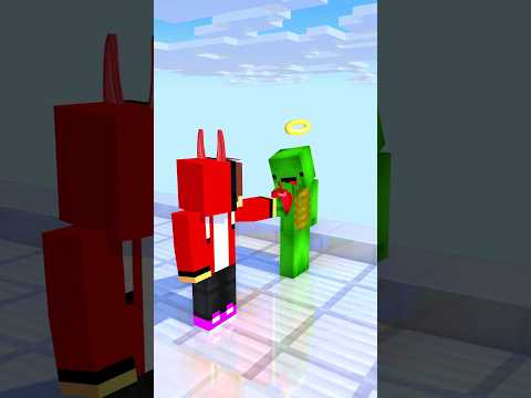 Angel Devil Run: JJ VS Mikey - Minecraft Maizen Shorts #minecraftjjandmikey #mikey #maizen #jj