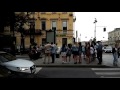 Street musicians playing Viktor Tsoi "Gruppa Krovi" at Nevsky Prospect
