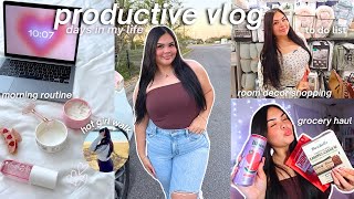 PRODUCTIVE VLOG ⭐️ room essential shopping, morning habits, grocery haul, realistic & to do lists!