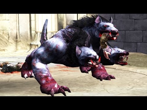 God of War 2: Mole Cerberus Boss Fight (4K 60fps)