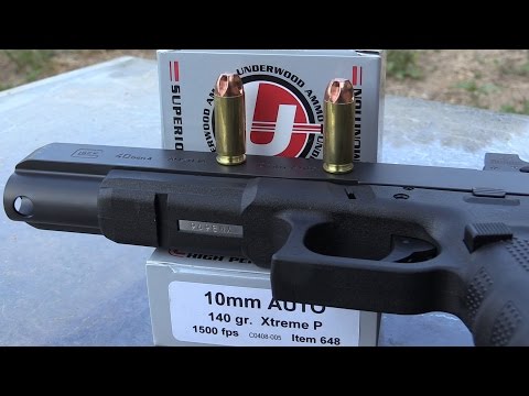 GLOCK 40 10mm and UNDERWOOD EXTREME PENETRATORS VS BULLETPROOF GLASS GLOCK 40 10mm and UNDERWOOD EXTREME PENETRATORS VS BULLETPROOF GLASS