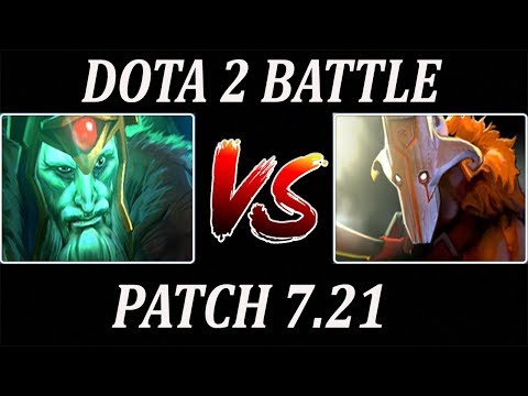 Wraith King Versus Juggernaut - Dota 2 Battle Patch 7.21