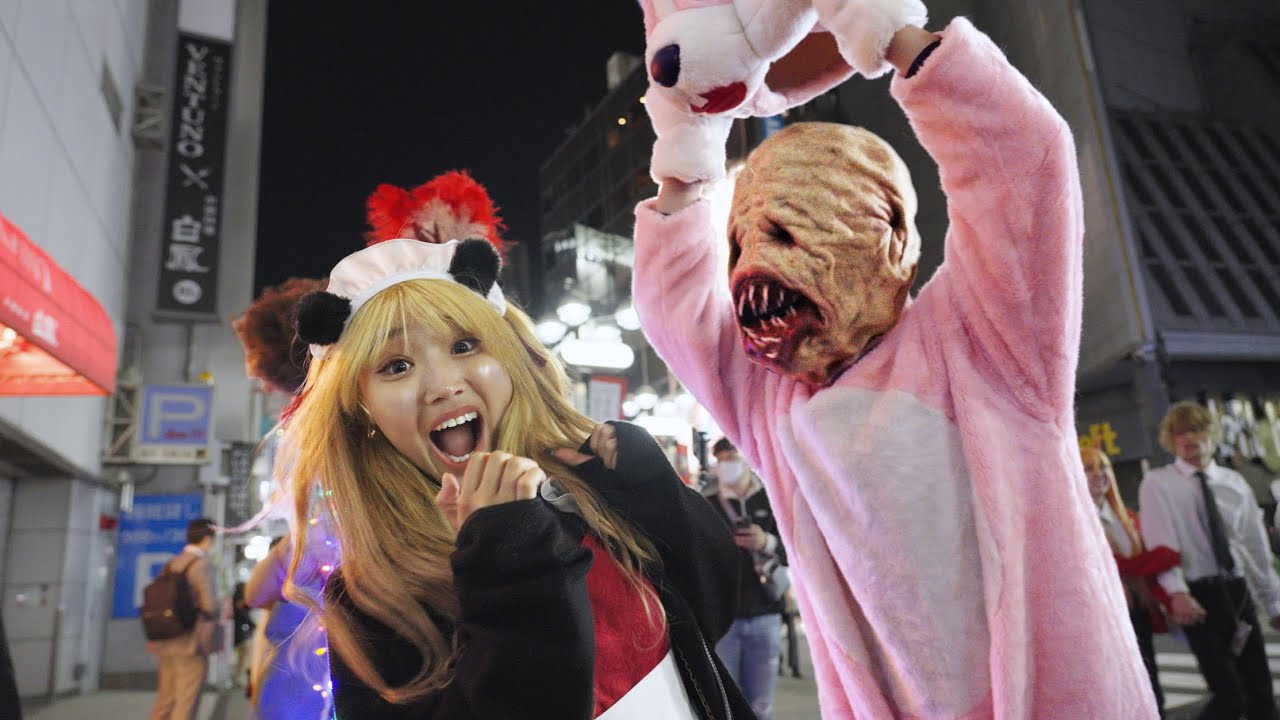 ハロウィンゾンビドッキリ/Halloween Zombie Scary Prank in Japan