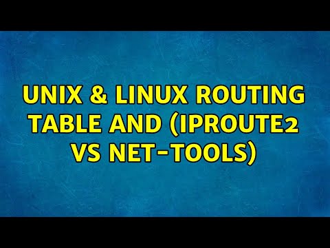 Net Tools Vs Iproute2