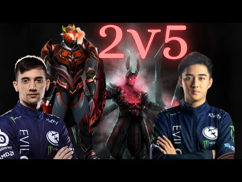 Arteezy Terrorblade, Abed Dragon Knight 2v5 fight! - EG vs Tnc g1 AniMajor dota2