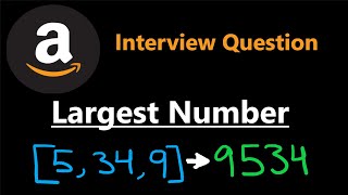 YouTube video 'Largest Number - Leetcode 179 - Python'