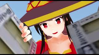 【Giantess MMD】空色町に現れた巨大めぐみん