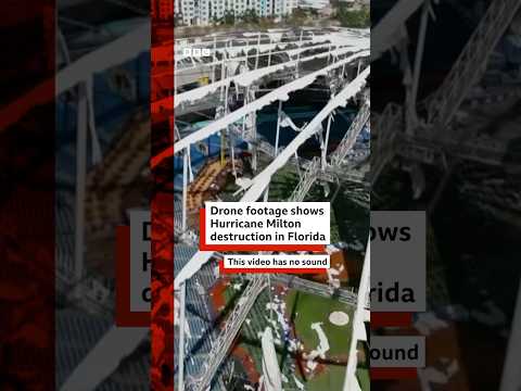 Video | Hurricane Milton destruction in Florida seen in drone footage. #HurricaneMilton #Florida #BBCNews