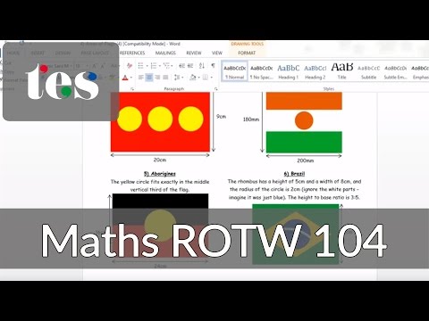 Maths ROTW 104 - Area of Flags