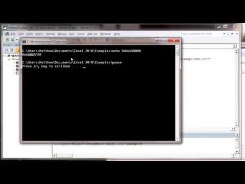 Excel 2010 VBA Tutorial 63   Using Shell Command to open a batch file