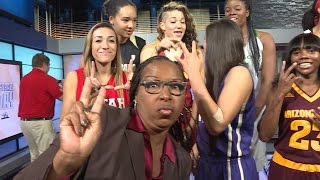 2015 Pac-12 Women's Basketball Media Day: Selfies and smiles for USC Trojans 2015 Pac-12 Women's Basketball Media Day: Selfies and smiles for USC Trojans