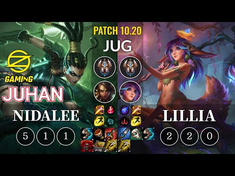OZ Juhan Nidalee vs Lillia Jungle - KR Patch 10.20