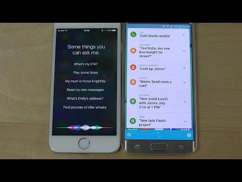 iPhone 6 iOS 9 Beta Siri Meets Samsung Galaxy S6 Edge S Voice! (4K)