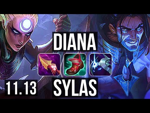 DIANA vs SYLAS (MID) | 9/0/4, Legendary, 400+ games | BR Grandmaster | v11.13