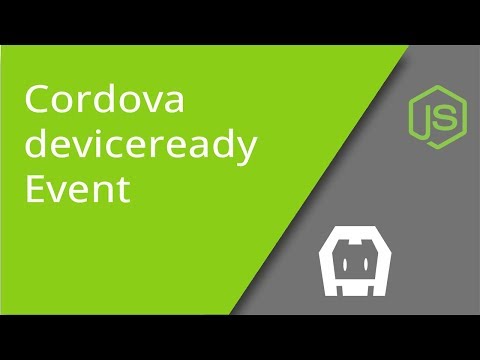 The Cordova deviceready Event