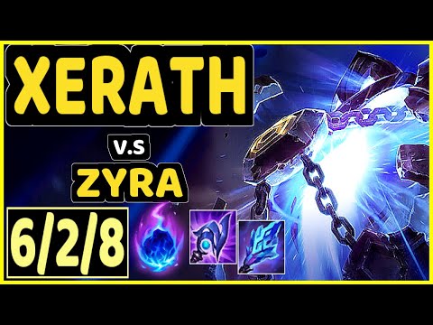 XERATH vs ZYRA - 6/2/8 KDA BOTTOM SUPPORT GAMEPLAY - EUW Ranked MASTER