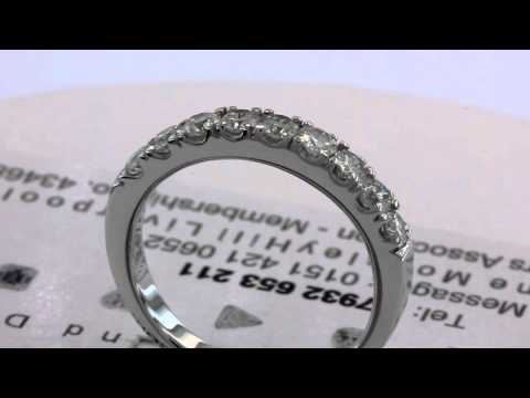 1 carat DEF VS/VVS modern claw set half eternity ring.