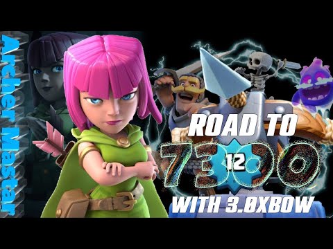 I reached 7300 with 3.0 Xbow at 12 Level