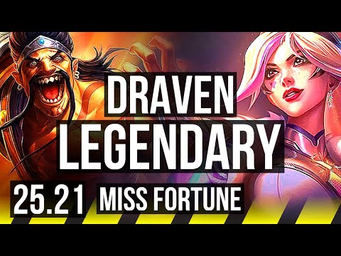 DRAVEN & Blitzcrank vs MISS FORTUNE & Karma (ADC) | 17/1/11, 60k DMG, Legendary | EUW Master | 25.21
