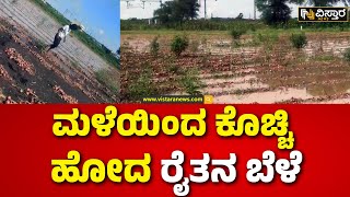 Crops Damaged Due To Heavy Rain In bagalkot-ಸಿಕ್ಕೇರಿ ಗ್ರಾಮದ ರೈತ ವೀರಣ್ಣ ಎಂಬುವರ ಹೊಲದಲ್ಲಿನ ಈರುಳ್ಳಿ ಹಾನಿ