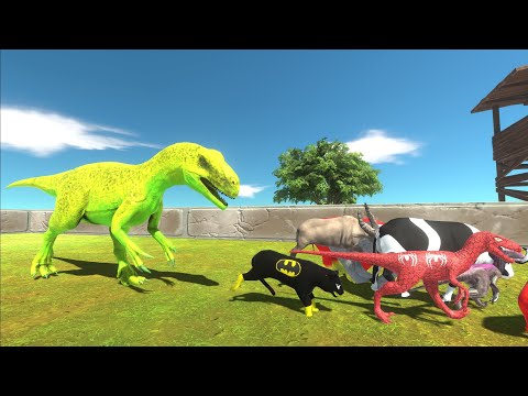 Escape from ACID ALLOSAURUS - Animal Revolt Battle Simulator