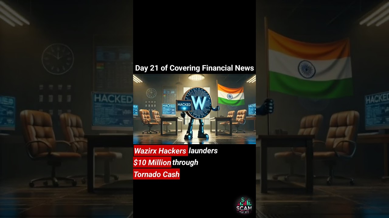Wazirx Hackers launders $10 Million through Tornado Cash #youtubeshorts #news #cryptonewbies