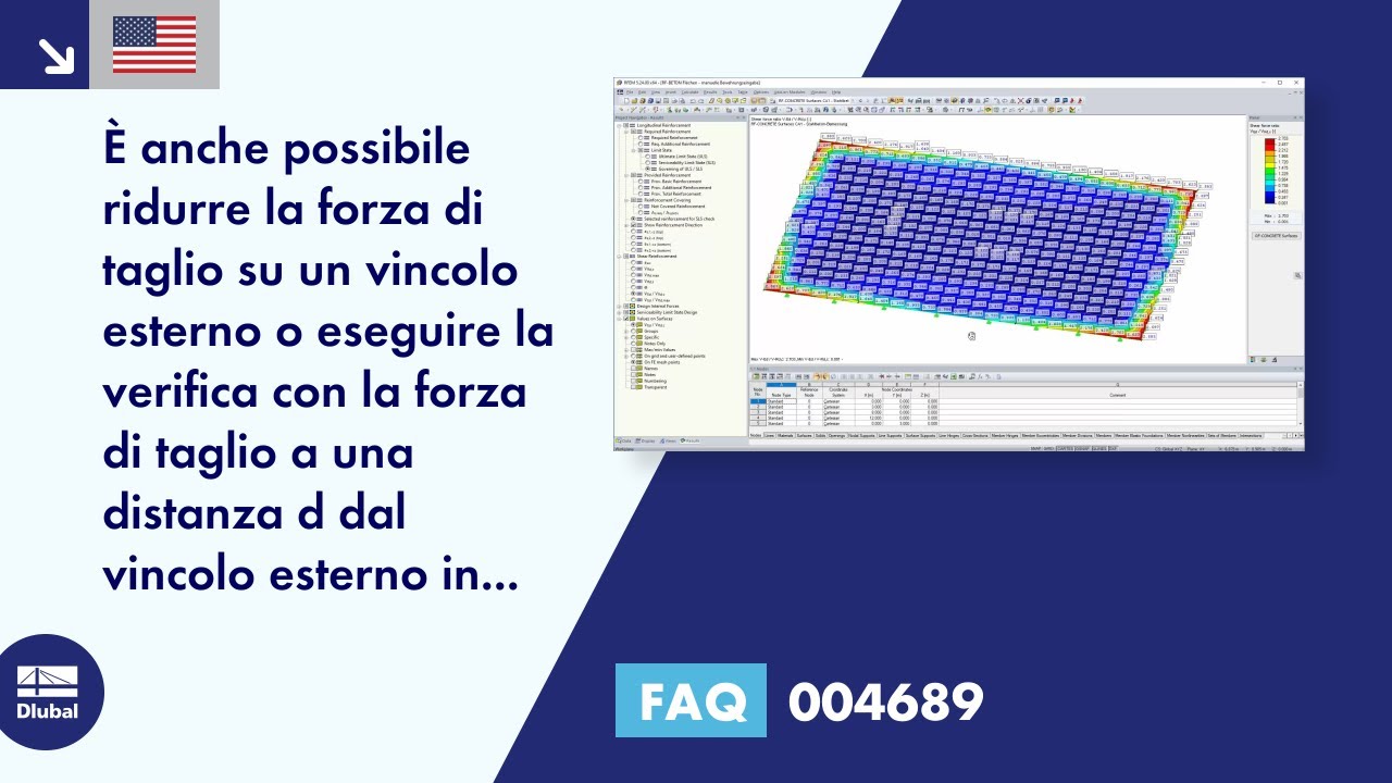 FAQ 004689 | È anche possibile ridurre la forza di taglio su un vincolo esterno o eseguire la verifica con ...